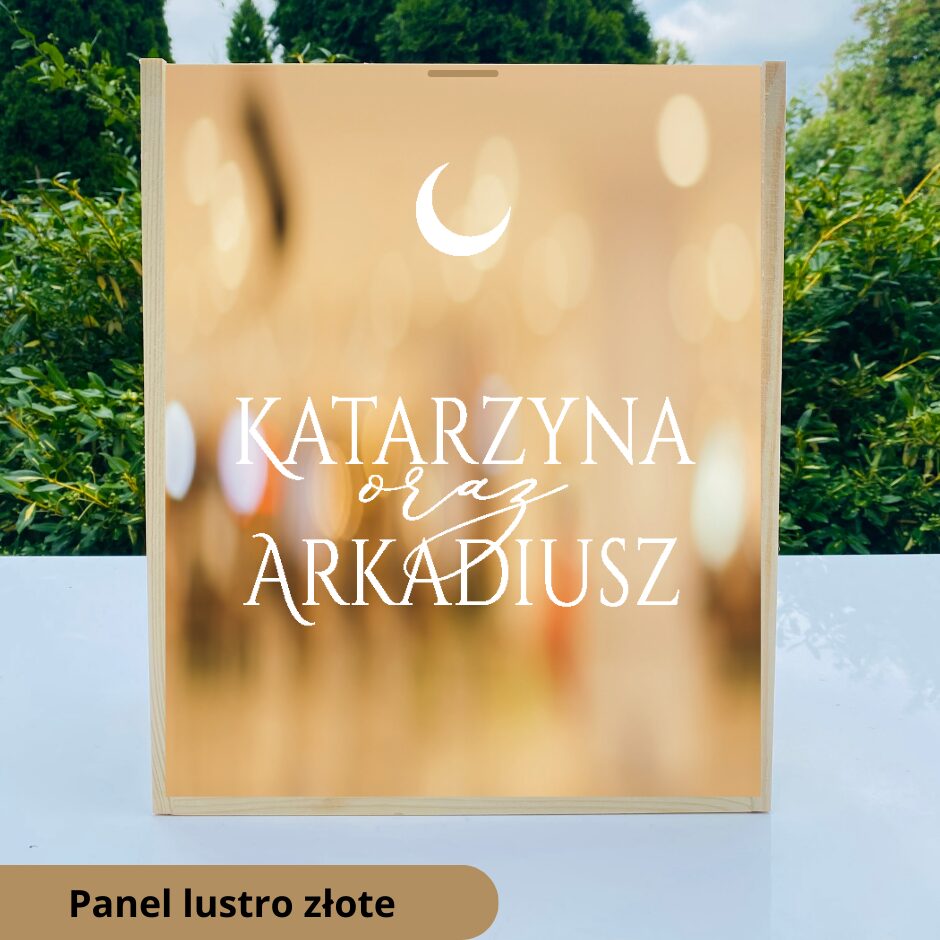 Skrzynka na koperty z akrylowym panelem Księżyc Minimalistyczny - obrazek 4