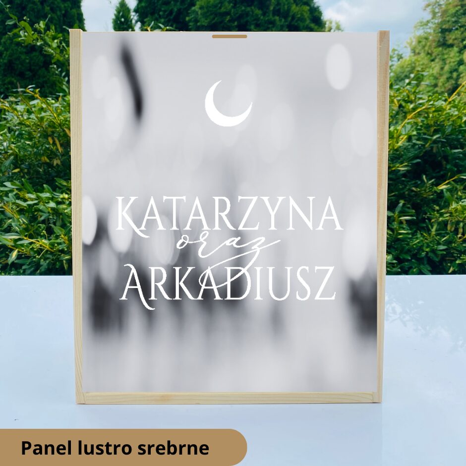 Skrzynka na koperty z akrylowym panelem Księżyc Minimalistyczny - obrazek 5
